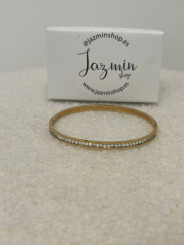 Brazalete dorado detalle circonita