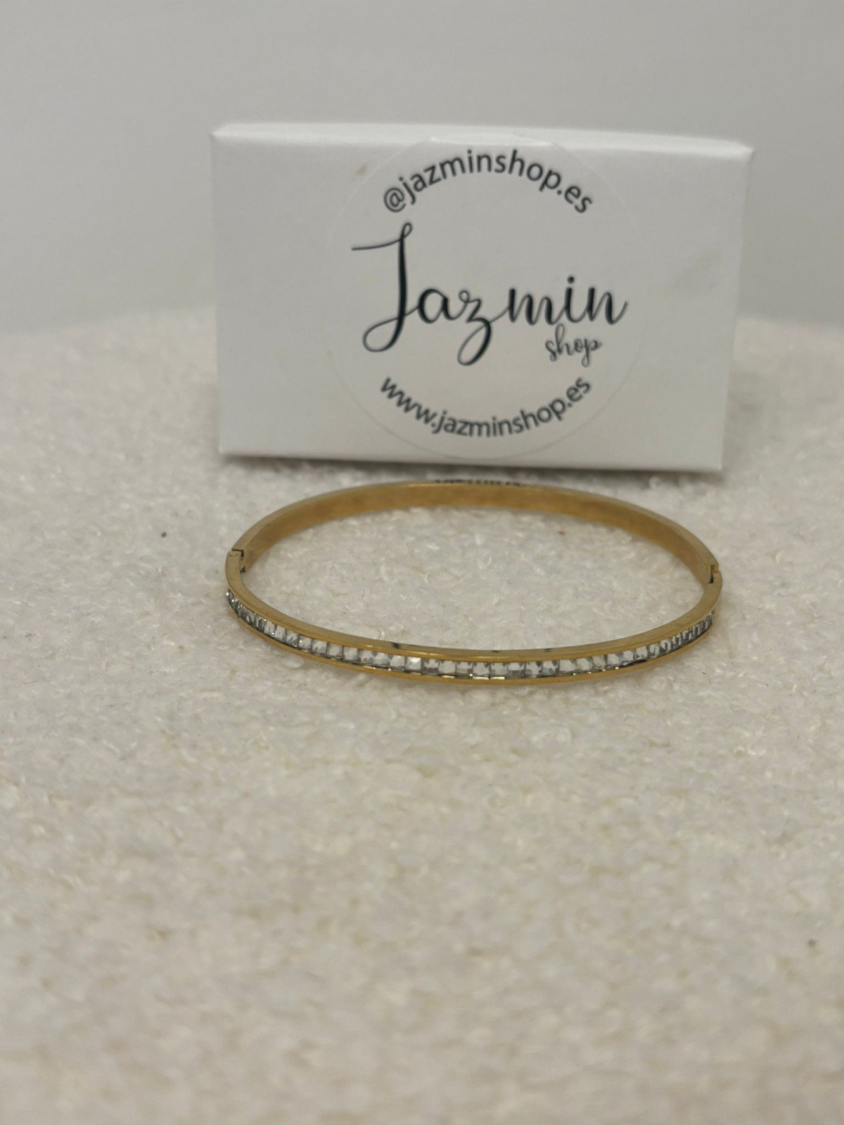 Brazalete dorado detalle circonita