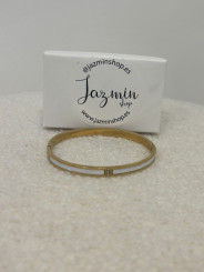 Brazalete dorado ancho carey