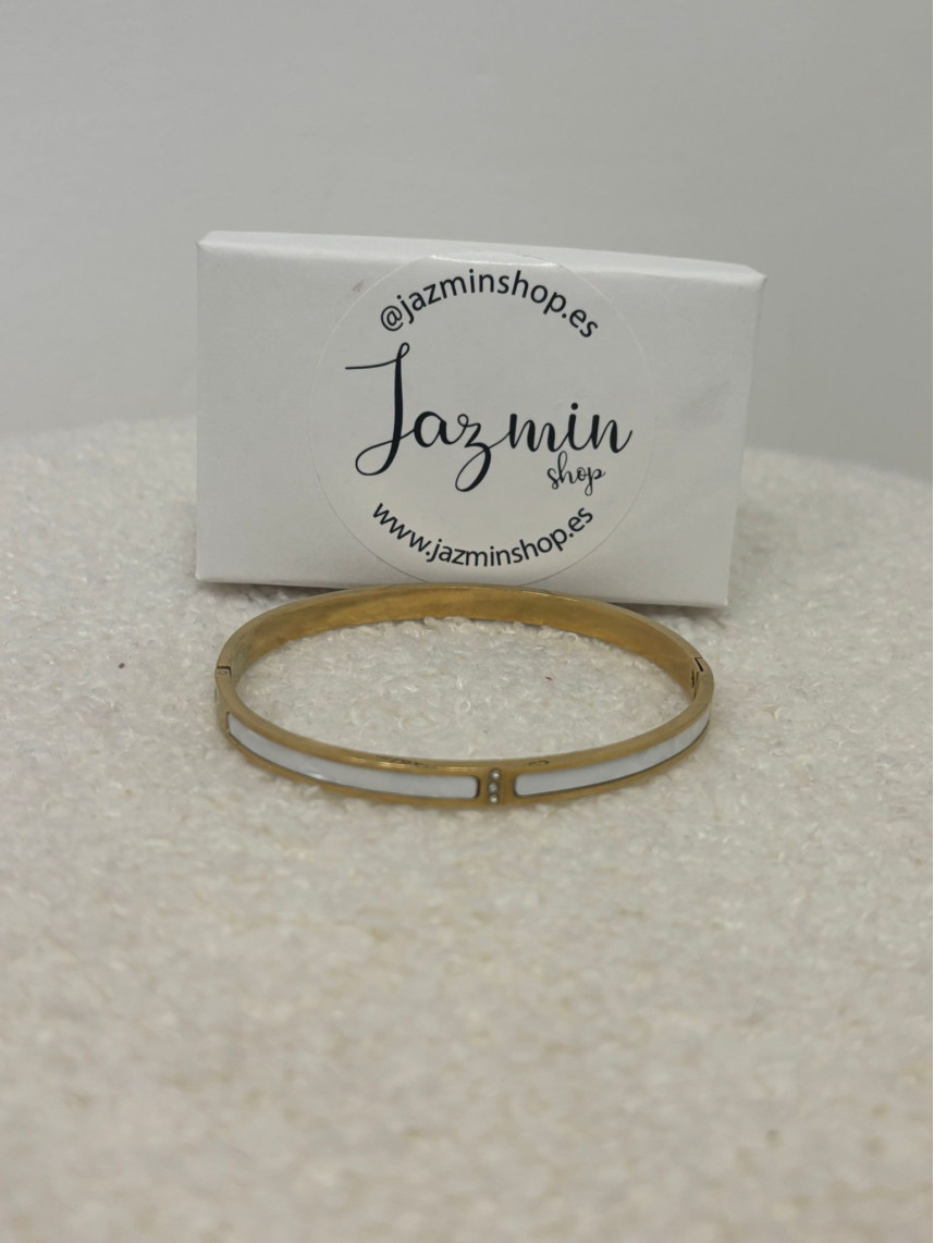 Brazalete dorado ancho carey