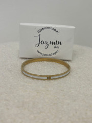 Brazalete dorado ancho carey