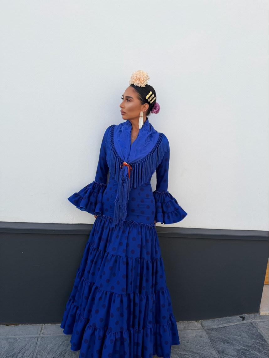 Vestido Coria azul electrico