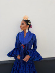 Vestido Coria azul electrico