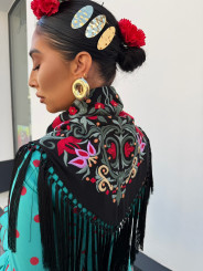 peina ovalada dorada