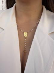 Rosario perlas blanco