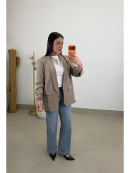 Blazer basica manga fruncida
