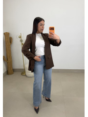 Blazer basica manga fruncida