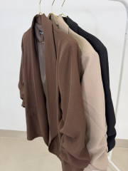 Blazer basica manga fruncida