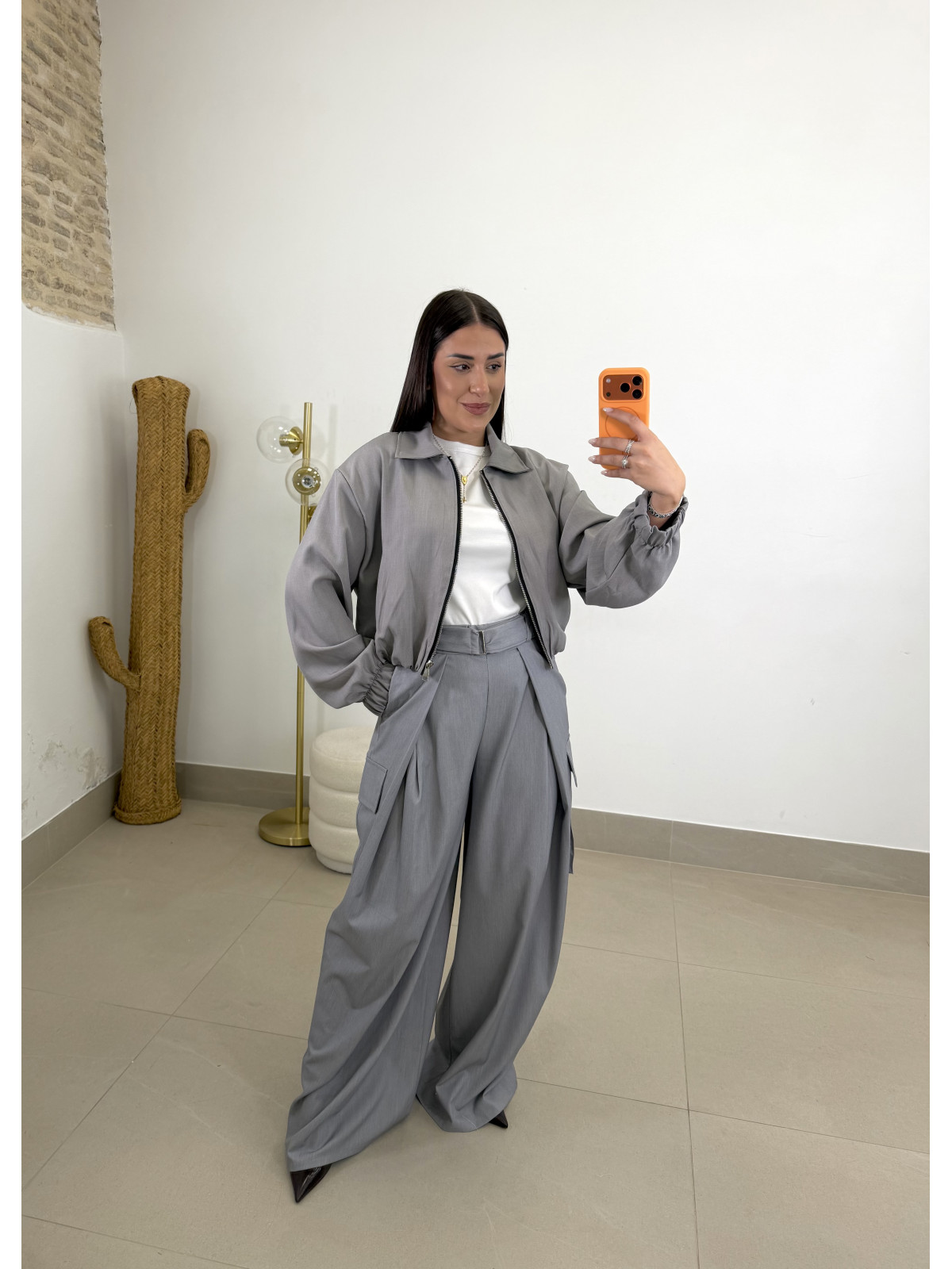 Pantalon cargo ancho Sara