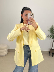 blazer basica amarilla