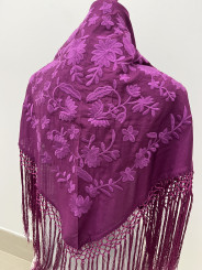 Manton bugambilla bordado liso