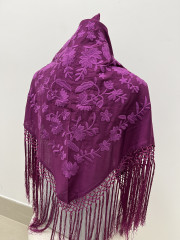 Manton bugambilla bordado liso