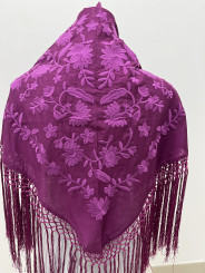 Manton bugambilla bordado liso