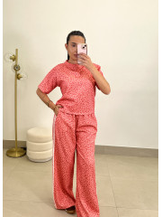 Conjunto animal print rosa