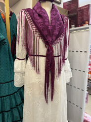 Manton bugambilla bordado liso