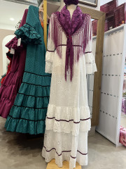 Manton bugambilla bordado liso