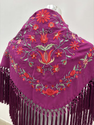 Manton rocio bordado bugambilla