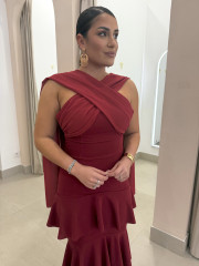 vestido gala rojo