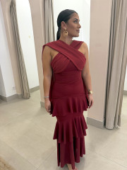 vestido gala rojo