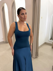 vestido anastasia petroleo