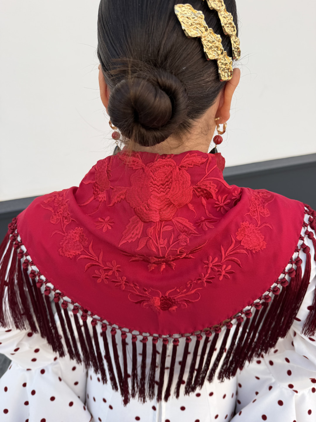 peina brocada triple dorada grande