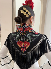 peina brocada triple dorada grande