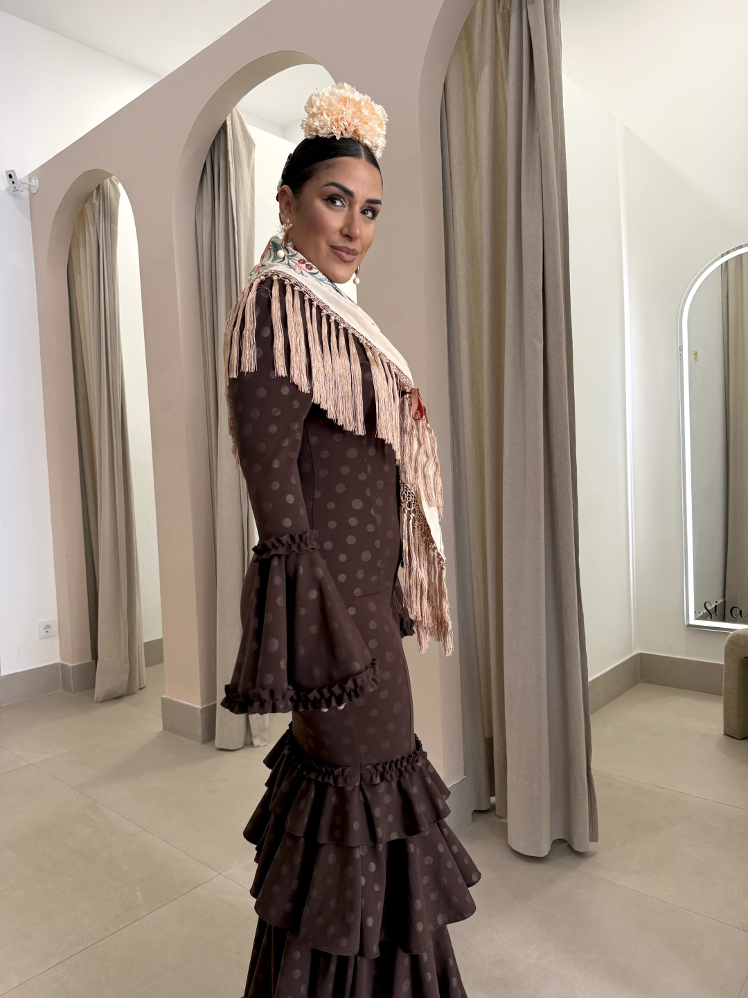 Vestido Triana marron