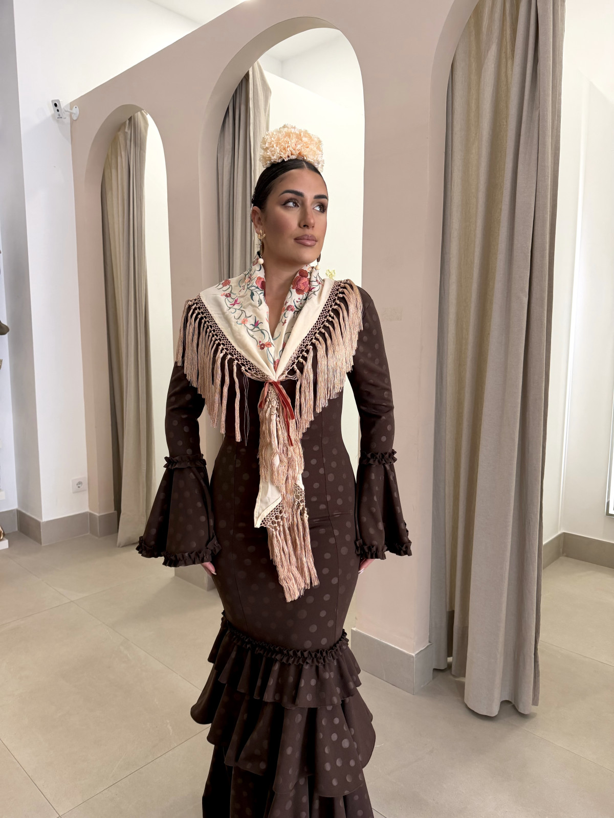 Vestido Triana marron