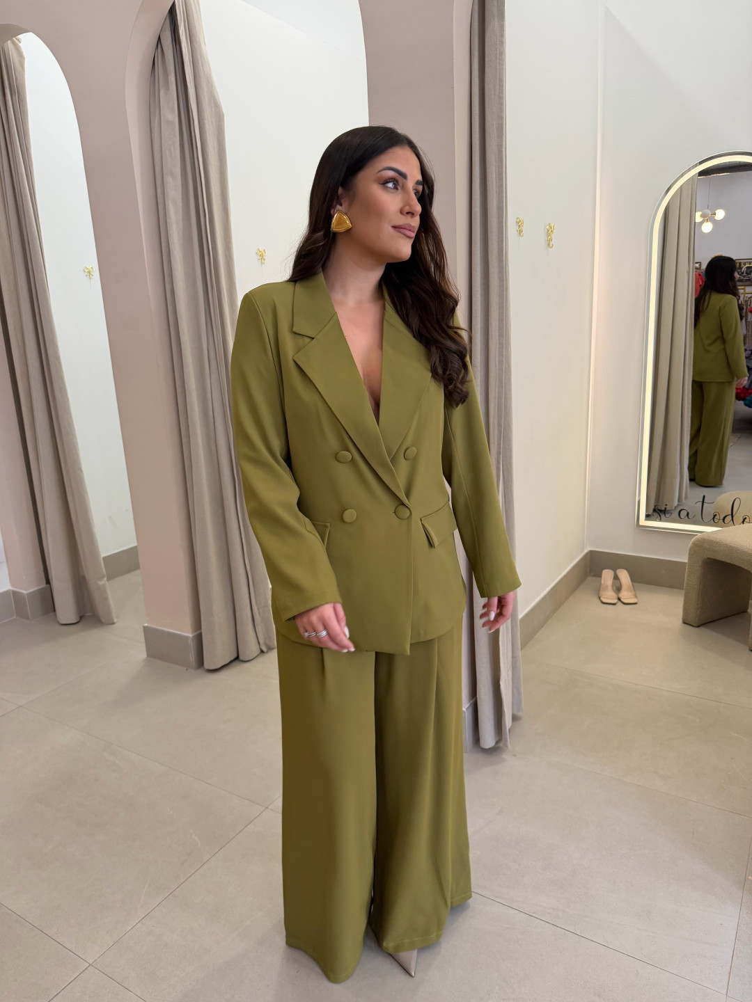 Pantalon milan verde oliva