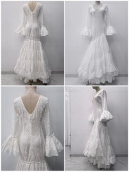 Vestido perforado blanco