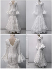 Vestido perforado blanco