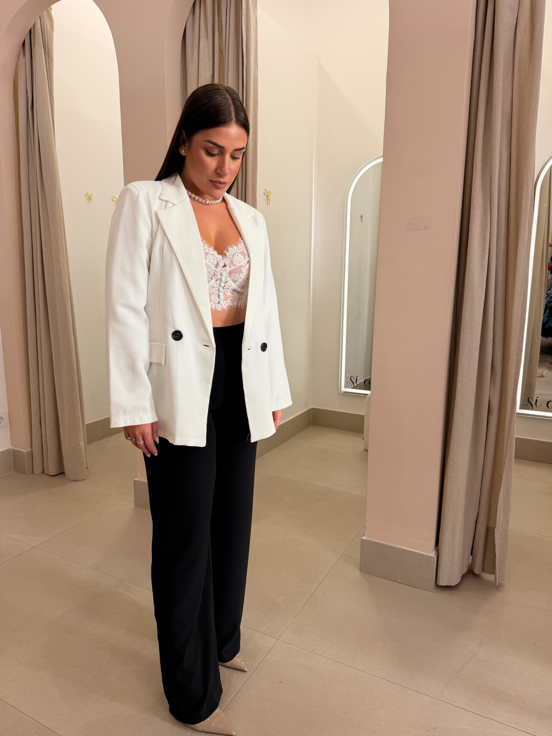 blazer martina blanca