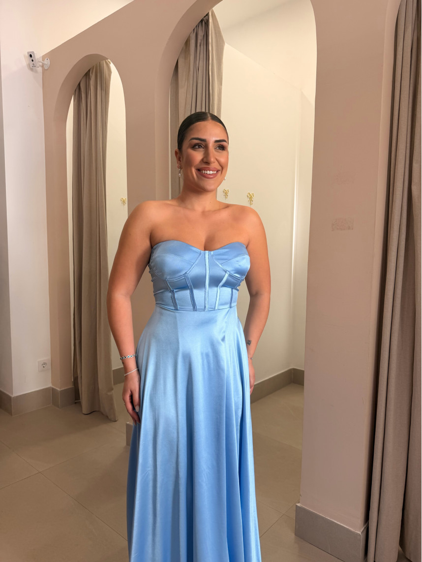 Vestido Celia celeste