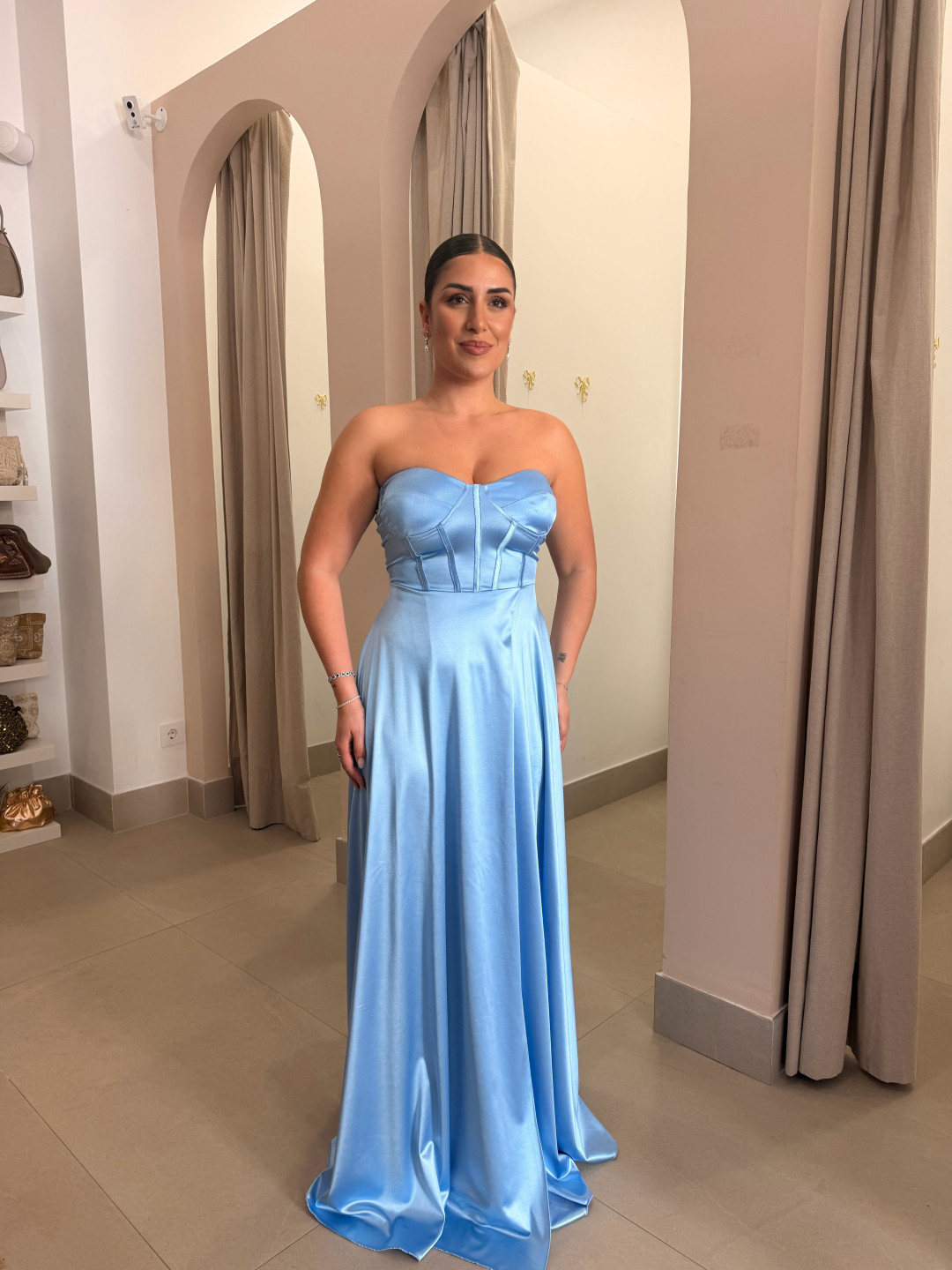 Vestido Celia celeste