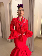 vestido abril rojo lunar rojo