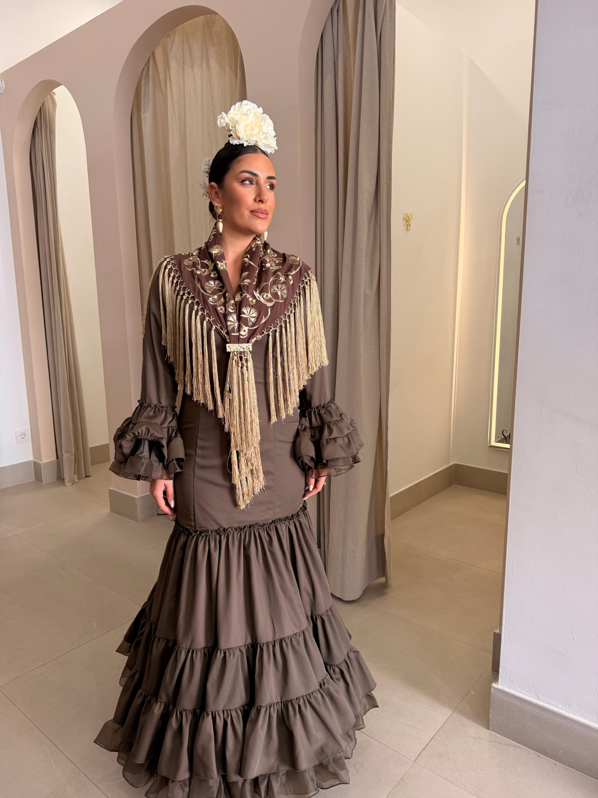 Vestido Fabiana marron chocolate