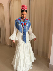 Vestido perforado blanco