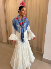 Vestido perforado blanco