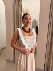 Bata vichy tira bordada