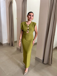 vestido concha verde