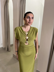 vestido concha verde