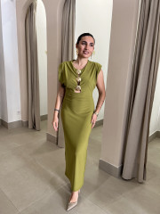 vestido concha verde