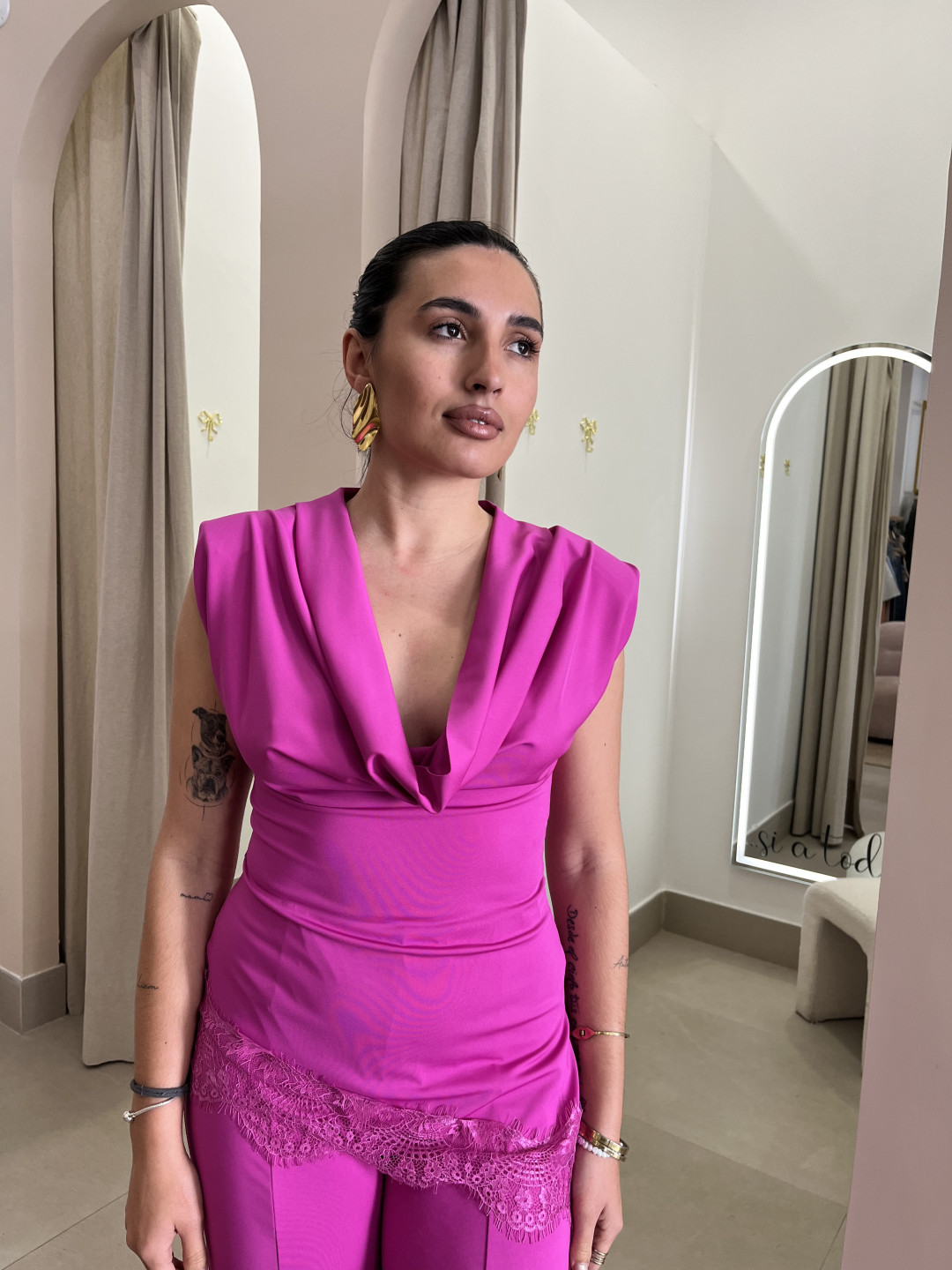 Conjunto elena fucsia