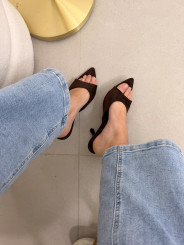 Sandalia paula marrón chocolate