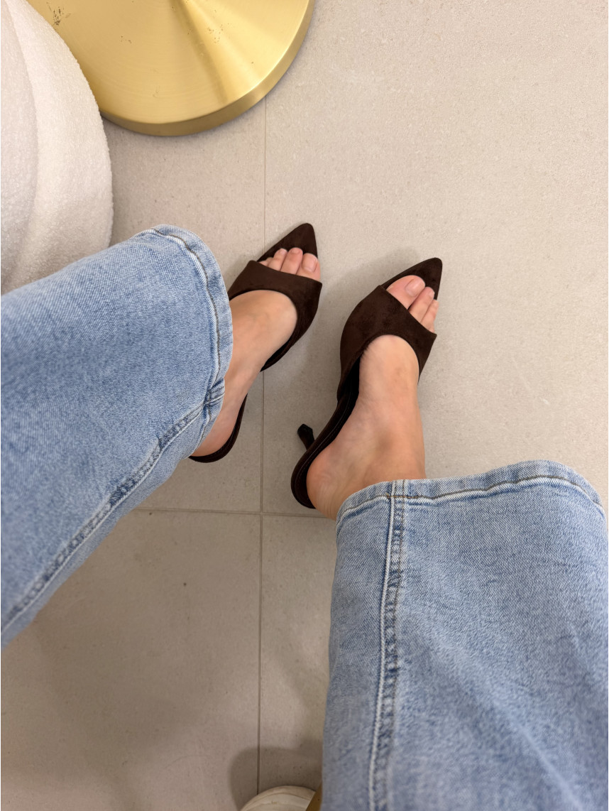 Sandalia paula marrón chocolate