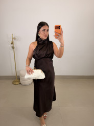 Vestido Athenea marron