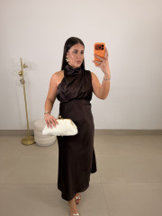 Vestido Athenea marron