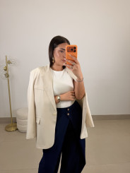 Pantalon cruzado doble viral azul