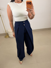 Pantalon cruzado doble viral azul