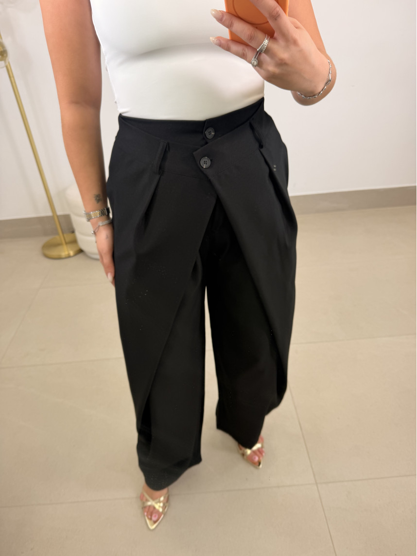 pantalon cruzado doble viral negro